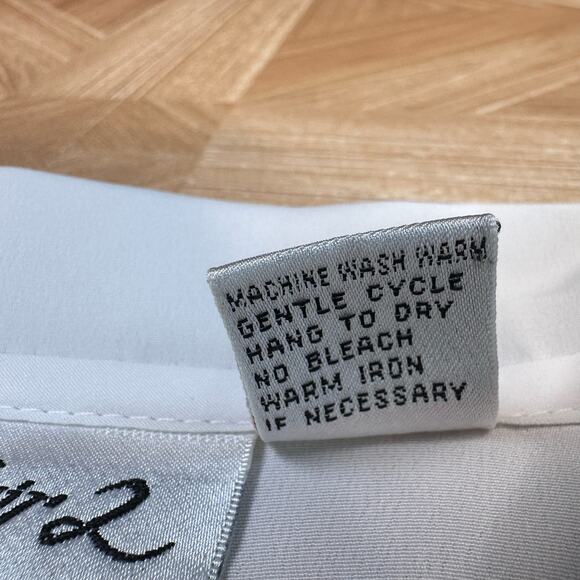 Yves St. Clair 2 White Blouse with Lace Detail & Shoulder Pads Womens Plus 22W - Picture 6 of 12